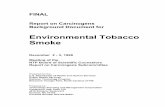 Environmental Tobacco Smoke - National Toxicology … · 4.2.2 Interactions of cigarette smoke with known carcinogens ... pharynx, larynx, esophagus, ... RoC Background Document for