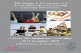 CHERI’s 20th Anniversary Conference 10-11 September … · The Power and Progress of a Health-Education Partnership a 20 year celebration CHERI’s 20th Anniversary Conference 10-11