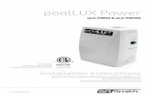pLX PWR Manual r13 - S.R.Smith · poolLUX Power pLX-PW60 & pLX-PW100 Installation Instructions Read all instructions before attempting to perform installation work Type 3R Rainproof