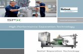 High-Performance Separation Technology - …€¦ · High-Performance Separation Technology ... Milk separator with automatic cream standardization system ... reduced maintenance