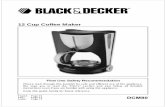 12 Cup Coffee Maker - BLACK+DECKERservice.blackanddecker.de/PDMSDocuments/EU/Docs//docpdf/dcm80… · 12 Cup Coffee Maker DCM80 Please read through this booklet for safe and efficient