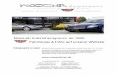 Maserati Zubehörprogramm ab 1999 Fahrzeuge & · PDF fileCoupØ & Spyder Ghibli Quattroporte Maserati-Typ Art.-Nummer Preis Export • Preis brutto • HR Ghibli alle Modelle mit einem