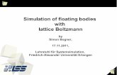 Simulation of floating bodies with lattice Boltzmann … · Simulation of floating bodies with lattice Boltzmann ... – Hydrostatic floating stability ... Simulation of floating