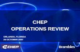 CHEP OPERATIONS REVIEW - brambles.com€¦ · Siebel •Used globally by ... Supply chain monitoring, and tools