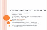 METHODS OF SOCIAL RESEARCH - ČZU OF... · METHODS OF SOCIAL RESEARCH To obtain a credit (ZP – zápočet) from seminars of Methods of Social Research in winter semester 2015/2016