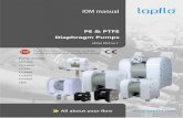 PE & PTFE Diaphragm Pumps - Tapflotapflo.com/en/.../Manuals/Tapflo...pumps_2016_rev1.pdf · 1.4. Foundation The pump is equipped with vibration absorbing rubber feet. The pump will