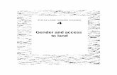 Gender and access to land - Food and Agriculture … · Komjathy. Review Panel: Zoraida Garcia, Inge Gerremo, Renee Giovarelli, Pamela Pozarny and Babette Wehrmann. ... land.” Gender
