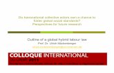 Outline of a global hybrid labour law - Crimt · Outline of a global hybrid labour law ... existence and the perspective of a global hybrid labour law. ... Pro-Factors (according