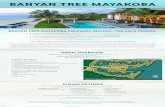 BANYAN TREE MAYAKOBA -   · PDF fileBANYAN TREE MAYAKOBA BANYAN TREE MAYAKOBA PACKAGES INCLUDE, FOR EACH PERSON: • 4 nights at the Banyan Tree Mayakoba •