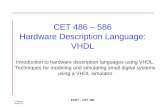 CET 486 – 586 Hardware Description Language:Hardware Description Language: VHDLdea.unsj.edu.ar/sisdig2/Introduccion a VHDL.pdf · VHDL Flow Design Specifications Synthesis & VHDL