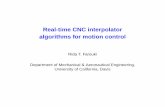 Real-time CNC interpolator algorithms for motion controlfrancesca.pitolli/CAGD2010/Farouki_cnc2.pdf · Real-time CNC interpolator algorithms for motion control Rida T. Farouki Department