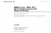 Micro Hi-Fi Component System - Sony eSupport · Micro Hi-Fi Component System Operating Instructions Owner’s Record ... Netherlands, Austria, Belgium, Portugal, Switzerland, Norway,