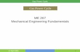 ME 267 Mechanical Engineering Fundamentalsteacher.buet.ac.bd/ronin/ME 267-gaspowercycle.pdf · 2015-06-01 · ME 267 Mechanical Engineering Fundamentals Gas Power Cycle . Gas Power