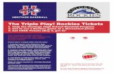 The Triple Play! Rockies Ticketsmedia.hometeamsonline.com/photos/baseball/HERITAGE... · 401 402 403 160 149 148 147 146 145 144 143 142 141 140 139 138 137 136 135 134 133 ... y