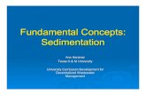Fundamental Concepts: Sedimentation - Onsite …. Fundamental... · Fundamental Concepts: Sedimentation. Ann Kenimer. Texas A & M University. University Curriculum Development for