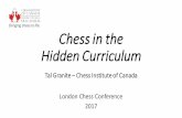 Chess in the Hidden Curriculum - … · The Right Move Chess Project. Greatness Comfort Survival Understanding the Concept of ... Understanding the Concept of Making Mistakes / Losing