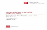 Private Renting: Can social landlords help? · 2018-02-28 · The International Inequalities Institute (III) based at the London School of Economics and Political Science (LSE) aims