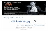 Congratulations Shaky - zaenkernet.de · “Congratulations Shaky on such an enduring career – BMG Rights are thrilled to be working with you” FROM EVERYONE AT PPL, CONGRATULATIONS