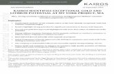 KAIROS IDENTIFIES EXCEPTIONAL GOLD AND LITHIUM POTENTIAL ... · KAIROS IDENTIFIES EXCEPTIONAL GOLD AND LITHIUM POTENTIAL AT MT YORK PROJECT, WA ... high quality portfolio of Lithium