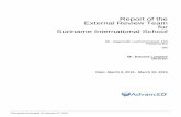 Report of the External Review Team for Suriname ... · External Review Team for Suriname International School ... Effective Learning Environments Observation Tool (eleot™) ... observation