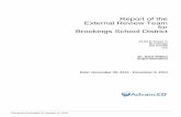 Report of the External Review Team for Brookings … · External Review Team for Brookings School District ... Effective Learning Environments Observation Tool (eleot ... learner-centric