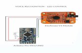 o€¦ · VOICE RECOGNITION - LED CONTROL UCC Elechouse V3 Module aasaä outnpag tutu E ONS 05n Arduino Pro Mini/UNO