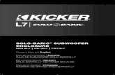 SOLO-BARIC SUBWOOFER ENCLOSURE - Audio …€¦ · The Solo-Baric-series enclosures combine KICKER’s award-winning line of subwoofers with computer-modeled and human ﬁ ne-tuned