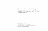 Toward a reliability framework for the observational …974101/FULLTEXT01.pdf · Toward a reliability framework for the observational method JOHAN SPROSS Doctoral Thesis, 2016 KTH