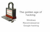 The golden age of hacking - Högskolan Dalarnausers.du.se/~hjo/cs/dt1058/presentation/pdf/EHP_05_win_recon_eng.pdf · • FAT offer no access control • NTFS ... (backward comp.)