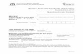 MUSIC CONTEMPORARY - Years 11 and 12 | Home · The WACE Music Contemporary Stage 3 examination consists of a written component worth ... CONTEMPORARY See next page Section Two: Music