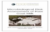 Microbiological Risk Assessment of Raw Goat Milk · RAW GOAT MILK RISK ASSESSMENT i TABLE OF CONTENTS Acknowledgements ...