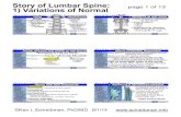 Story of Lumbar Spine: page 1 of 13 1) Variations of … · ©Ken L Schreibman, PhD/MD 9/1/14  Story of Lumbar Spine: 1) Variations of Normal CSF CSF