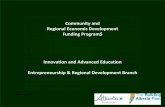 Community and Regional Development Funding …advancededucation.alberta.ca/media/324115/funding... · COMMUNITY FOUNDATIONS OF CANADA ... list of all the available programs relating