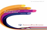 IN PURSUIT OF TRAINING KNOWLEDGE - ipeindia.org Annual Report.pdf · Areas of Interest: IT Education, Software Engineering, Project Management, ... PGDM (IIM-Bangalore) ... Human
