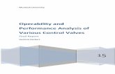 Operability and Performance Analysis of Various Control Valv .Operability and Performance Analysis