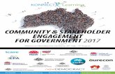 COMMUNITY & STAKEHOLDER ENGAGEMENT FOR GOVERNMENT 2017 · 2017-07-17 · Community & Stakeholder Engagement for Government 2017 will give you the ... Global Lead Communication and