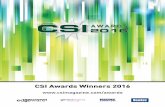 · AWARDS CSI Awards Winners 2016  Newtec geniusdigital K U DEL SKI actions from data