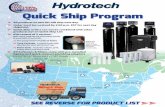 Quick Ship Program - Hydrotech Waterhydrotechwater.com/downloads/bulletins/Hydrotech... · Quick Ship Program SEE REVERSE FOR ... 15100618-K SOFTENER KIT 765-100 BTS-100 BLACK 15550649-K
