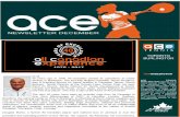 ACE NEWSLETTER DECEMBER - Ace Tennis · Olivia Pasternak, Brooke Feth, Andrea Cabeo, Laila Kamil, Anna Tabunshchyk and Bianca Ceroni with coach Walker. TOM O'MEARA ... ACE NEWSLETTER