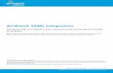 AirWatch SAML Integration - docs. · PDF filerelying on LDAP directory services for user enrollment. o Using SAML authentication without an LDAP directory service for SAML authentication