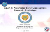 ASAP-X, Automated Safety Assessment Protocol - Explosives · ASAP-X, Automated Safety Assessment Protocol - Explosives Mark Peterson Department of Defense Explosives Safety Board