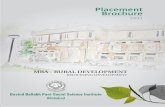  · MBA - Placement Brochure 2011 RURAL DEVELOPMENT REDIFINING DEVELOPMENT Govind Ballabh Pant Social Science Institute Allahabad