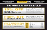 June 2018 Product Support Specials Flyer edit - .UNDERCARRIAGE* *Expires September 30, 2018.