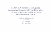 CS460/626 : Natural Language Processing/Speech …cs626-460-2012/cs626-460-2011/lecture... · Syntagmatic vs. Paradigmatic realtions? ... those people who have a busy social life,