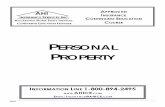 PART THREE - PERSONAL PROPERTY INSURANCE · BUSINESS PURSUITS ... The basic homeowner's policy usually contains various limitations and exclusions on ... Miscellaneous Smaller Items.