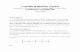 Elements of Boolean Algebra - cargalmathbooks.com Treatise on Boolean Functions.pdf · Now we will formally define this operators later, ... Page 5 of Elements of Boolean Algebra