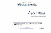 Customer Programming Manual - TransTel … cust prog eng.pdf · Digital Telephone System Customer Programming Manual Rev 1.2b  email: tech@transtelcommunications.com