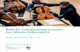 RNCM Conducting Course for Music Educators · its conducting course aimed at conductors working in music education. ... rehearsal strategies and score study. ... RNCM Conducting Course