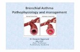 Bronchial Pathophysiology and management - … lectures/Pulmonary Medicine/asthma.pdf · Breath Sound intensity normal Prominent rhonchi – bilateral, diffuse, polyphonic, expiratory