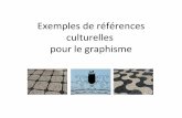 Exemples de références culturelles pour le graphismecache.media.eduscol.education.fr/file/Langage/79/0/Ress_c1_Graphis... · Arts du visuel Arts de l’espace Arts décoratfs, design